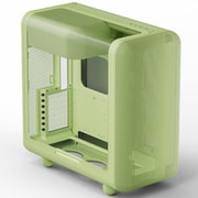 曲面ガラスパネル搭載 ラウンドデザイン E-ATX対応 PCケース グリーン X50 Matcha Milk