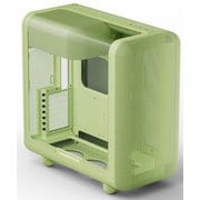 曲面ガラスパネル搭載 ラウンドデザイン E-ATX対応 PCケース グリーン X50 Matcha Milk