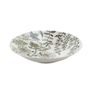 フラワーパターン カレー皿 サラダボウル 皿 L 直径約22×深さ5cm /軽量食器/食洗機対応/電子レンジ対応/ ブラウン 111176