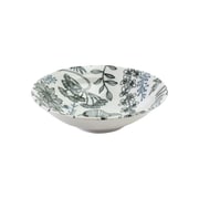 フラワーパターン サラダボウル シリアルボウル 皿 M 直径約16×深さ4cm /軽量食器/食洗機対応/電子レンジ対応/ ブラック 111179