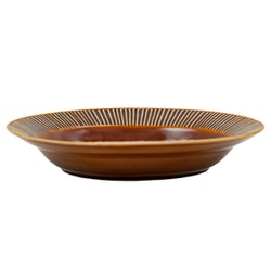 ソギ（Sogi）カレー パスタ皿 直径約21cm /食洗機対応/電子レンジ対応/ アメ ブラウン 567082