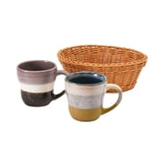 グレイズ ワークス マグカップ 350ml ペア 洗える カゴ入り セット /食洗機対応/電子レンジ対応 266764