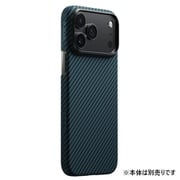 iPhone 17 Pro Max用 アラミド繊維 Ultra-Slim Case ブラック/ブルー ツイル柄 KI1706BPM