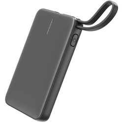 リン酸鉄リチウムイオン電池使用 ケーブル一体型 モバイルバッテリー 5000mAh ブラック HD-MB5000CRSLSBK
