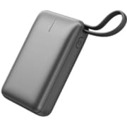 リン酸鉄リチウムイオン電池使用 ケーブル一体型 モバイルバッテリー 10000mAh ブラック HD-MB10000CRSLSBK