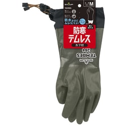 作業手袋 防寒 テムレス 雨粒や冷気が入りにくいカフ付き Mサイズ オリーブグリーン 軽量 防水 透湿 低温下でも柔軟 高いすべり止め効果 284
