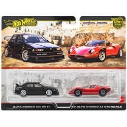 JBK95-9866 ホットウィール プレミアム 2パック アルファロメオ 155 V6 TI / '69 アルファロメオ 33 ストラダーレ [ミニカー]
