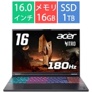 ゲーミングノートパソコン/Nitro 16S AI/16型/Ryzen AI 7 350/GeForce RTX 5060 Laptop GPU/メモリ 16GB/SSD 1TB/Windows 11 Home/英字キーボード AN16S-61-N76Z56/E