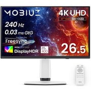 ゲーミングモニター/MOBIUZ/26.5型/4K(3840×2160)/QD-OLEDパネル/DisplayHDR True Black 400/240Hz/0.03ms(GTG)/HDMI×2 DP1.4×1 USB-C×1 EX271UZ