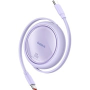 Free2Draw 巻き取り式 USB-C ケーブル ネビュラパープル PD100W 1m P10364500511-00