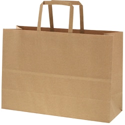 手提げ紙袋 Nフラットチャームバッグ 平手 340-1 未晒無地 50枚入り 003277230