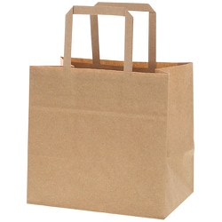 手提げ紙袋 Nフラットチャームバッグ 平手 220-1 未晒無地 50枚入り 003277330