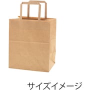 手提げ紙袋 Nフラットチャームバッグ 平手 220-2 未晒無地 50枚入り 003277430