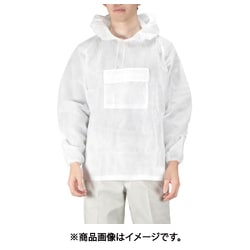 5001 不織布ヤッケ（かぶりタイプ）白 M 5001-1-M