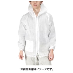 5003 不織布前開きヤッケ 白 3L 5003-1-3L