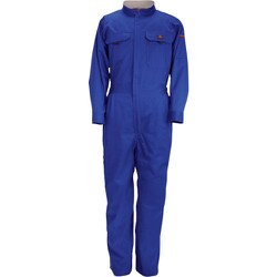 6609 T/C長袖股ハギつなぎ服 ブルー S 6609-45-S