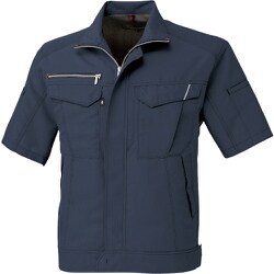 コーコス 半袖ブルゾン ネイビー 6Lサイズ A-8070-01-6L