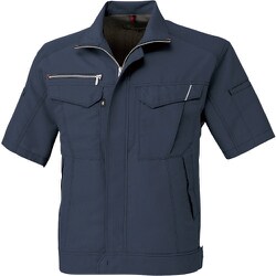 コーコス 半袖ブルゾン ネイビー Mサイズ A-8070-01-M