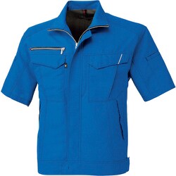 コーコス 半袖ブルゾン スカイブルー Mサイズ A-8070-16-M