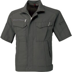 コーコス 半袖ブルゾン チャコール Mサイズ A-8070-23-M