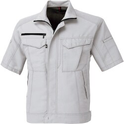 コーコス 半袖ブルゾン シルバー 5Lサイズ A-8070-3-5L