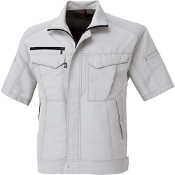 コーコス 半袖ブルゾン シルバー LLサイズ A-8070-3-LL