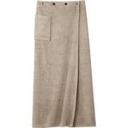 75 寒がりさんが考えた足ぽかロング巻きスカート M-LLサイズ モカ hotlongskirt