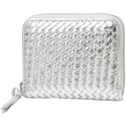 08-06-04060 perche ペルケ レザーメッシュ ジャバラカードウォレット 財布 シルバー perche04060