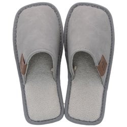 221538 ヘンリースタジオ スクエアトゥスリッパ L（約25-27cm）グレー hssquaretoe