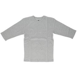 JF040-12S JEMORGAN スパンテレコクルーネック七分袖Tシャツ Lサイズ 杢グレー jf04012s