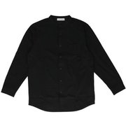 URBAN SQUARE ハイブリッドジャージ バンドカラーシャツ LLサイズ BLACK 35318