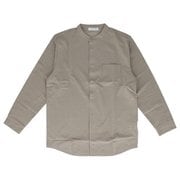 URBAN SQUARE ハイブリッドジャージ バンドカラーシャツ LLサイズ GREIGE 35318