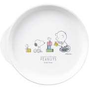 大皿 プレート スヌーピー 持ち手付き スタッキング可能 電子レンジ対応 食洗機対応 幅19.7×奥行18.1×高さ3.1cm ホワイト 日本製 CB-35