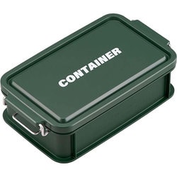 弁当箱 CONTAINER コンテナ ランチボックス 750ml 抗菌 Ag 電子レンジ対応 食洗機対応 2点ロック 仕切付 グリーン 幅20.8×奥行11.9×高さ5.8cm 日本製 CNT-750