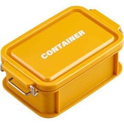 弁当箱 CONTAINER コンテナ ランチボックス 450ml 抗菌 Ag 電子レンジ対応 食洗機対応 2点ロック 仕切付 イエロー 幅16.4×奥行10×高さ5.8cm 日本製 CNT-450
