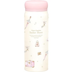 ダイレクト ステンレス ボトル 直飲み 水筒 美少女戦士 セーラームーン 480ml 保冷 保温 軽量 広口 氷止め付き アイボリー ピンク 直径6.7×高さ19.5cm SBR-480B