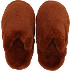 バルーンスリッパ ファー 無地 L 25～27 レッドブラウン GS6113-07RBR