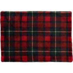 チェックファーブランケット 70×100 レッド 洗える GJ6115-17R