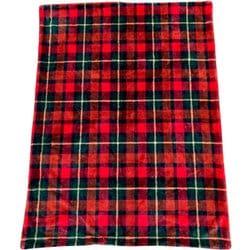 チェックファーブランケット 140×190 レッド 洗える GJ6115-33R