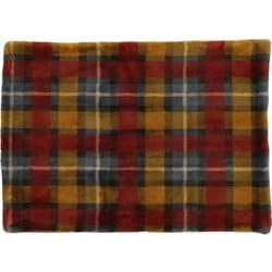 チェックファーブランケット 70×100 イエロー 洗える GJ6115-17Y