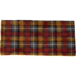 チェックファーポンチョ 約60×130 イエロー 洗える GJ6115-19Y