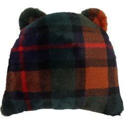 チェックファー ベアクッション 32×40 ネイビー LS6005-07NV