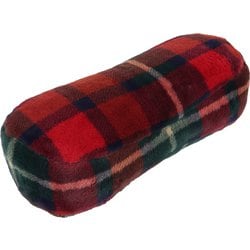 チェックファー ミニボディピロークッション 50×22×15 レッド LS6006-97R