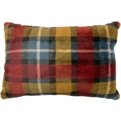 チェックファー ピロークッション 40×60 イエロー LS6007-10Y