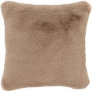 リッチェフェイクファー スクエアクッションカバー 無地 45×45 ベージュ（中材無） LL6018-08BE