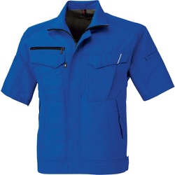 コーコス 半袖ブルゾン ブルー LLサイズ A-8070-6-LL