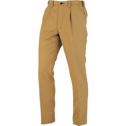 コーコス ワンタックスラックス（脇シャーリング）キャメル LLサイズ A-8074-24-LL