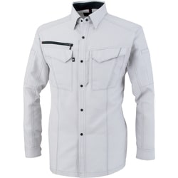 コーコス 長袖シャツ シルバー Lサイズ A-8078-3-L