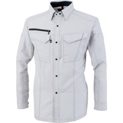 コーコス 長袖シャツ シルバー SSサイズ A-8078-3-SS