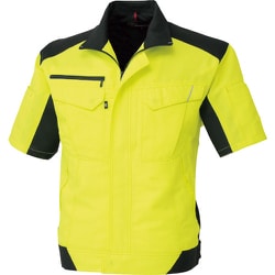 コーコス 半袖ブルゾン フラッシュイエロー Mサイズ A-8080-21-M